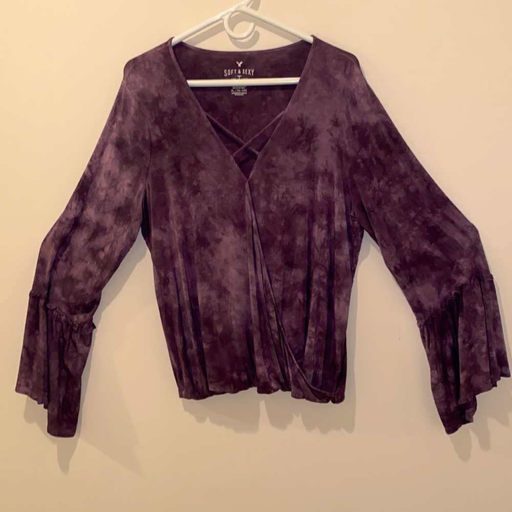 American Eagle Soft and Sexy Bell Sleeve Top